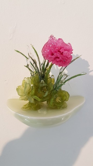 Rain Harris, ‘Flower Wall Piece’, 2016, Sculpture, Porcelain, Resin, Glaze, Cerbera Gallery