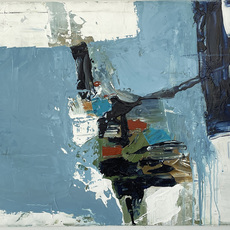 Stephanie Visser, Miscellaneous: Untitled #1- acrylic on raw linen (2014)