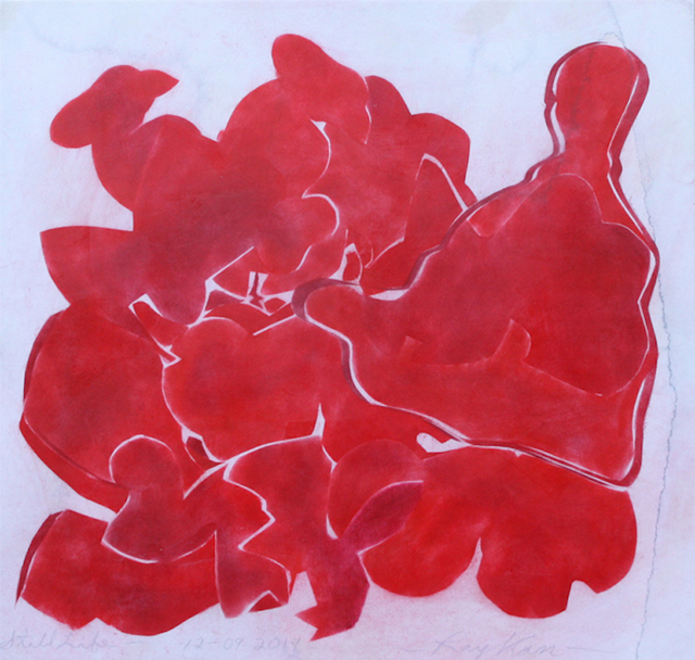 Ray Kass, ‘Still Life 12-09-19’, 2019, Painting, Watercolor, mica, oil emulsion, and pigment on rag paper, under shaved beeswax, mounted on panel, Garvey | Simon