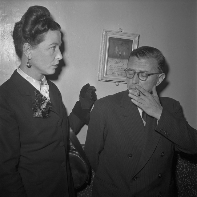 Willy Rizzo Jean Paul Sartre And Simone De Beauvoir Paris 1951 1951 Available For Sale Artsy