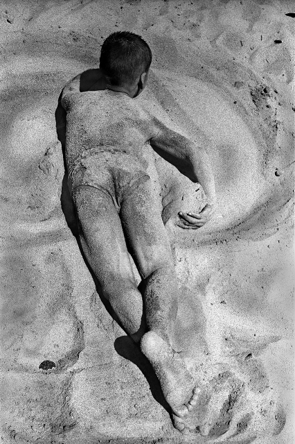 Harold Feinstein, ‘Swimming in Sand, Coney Island’, 1950, Photography, Gelatin silver print, PDNB Gallery