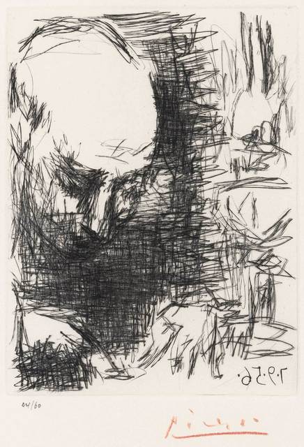 Pablo Picasso, ‘Max Jacob Writing (B. 803; Cramer Books 78)’, 1956, Print, Drypoint on Rives BFK paper, Doyle