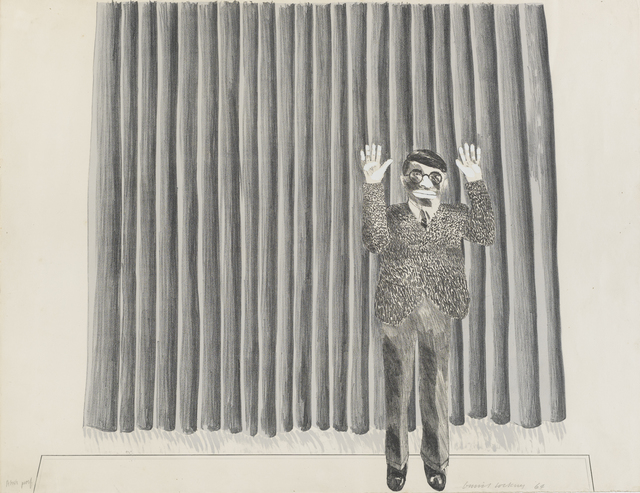 David Hockney, ‘Figure by a Curtain ’, 1964, Marlborough London