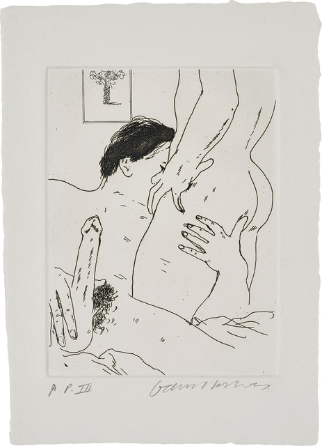 David Hockney, ‘An Erotic Etching’, 1975, Phillips