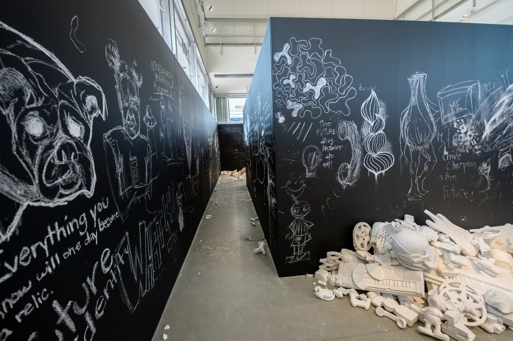 Installation view of "The Future Was Written" at YoungArts Foundation © Jason Koerner Installation view of "The Future Was Written" at YoungArts Foundation © Jason Koerner