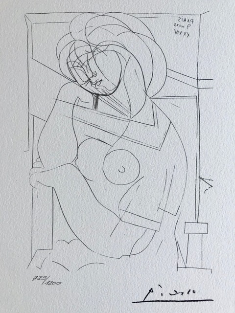 Pablo Picasso, ‘Femme rêveuse (Suite Vollard Planche XXI)’, 1973, ByNewArt