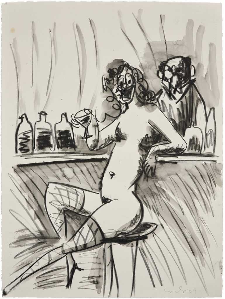 George Condo - Figures at a Bar
