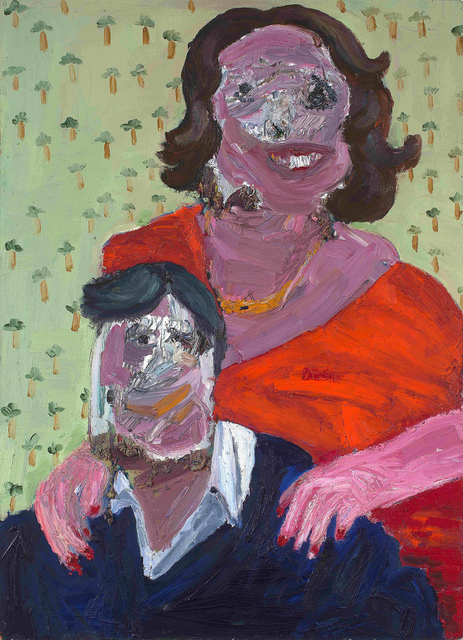 Georgina Gratrix, ‘Happy Couple’, Painting, Oil on board, Strauss & Co