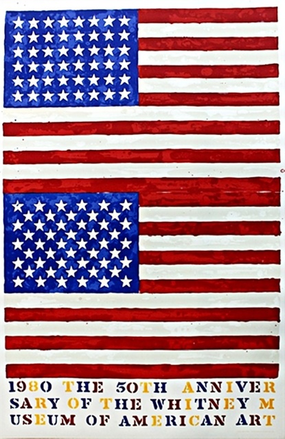 Jasper Johns, ‘Two Flags (50th Anniversary of the Whitney Museum)’, 1980, Alpha 137 Gallery Gallery Auction