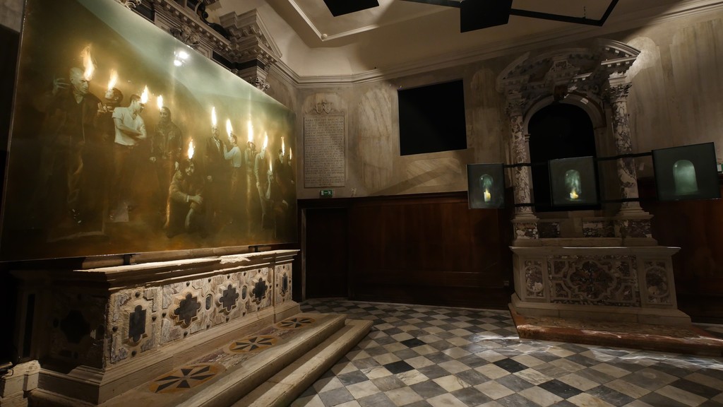 'Speaking in Tongues' installation view, Chiesa di San Gallo, 30124 Venezia, Italy. Image courtesy Paul Benney studios and Anima Mundi 'Speaking in Tongues' installation view, Chiesa di San Gallo, 30124 Venezia, Italy. Image courtesy Paul Benney studios and Anima Mundi