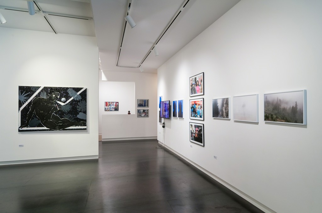 Works by Devon Shimoyama, Marian Carrasquero, Kris Graves and Zun Lee. Works by Devon Shimoyama, Marian Carrasquero, Kris Graves and Zun Lee.