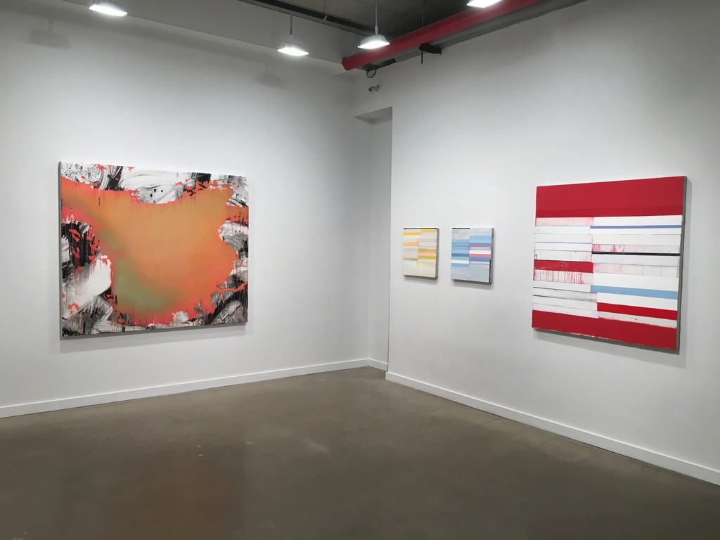 (left) Jeff Muhs "Flanked by Ravens"
(right) Mark Zimmermann "Ohana", "Orchid" and "The Way of Hardship" (left) Jeff Muhs "Flanked by Ravens"
(right) Mark Zimmermann "Ohana", "Orchid" and "The Way of Hardship"