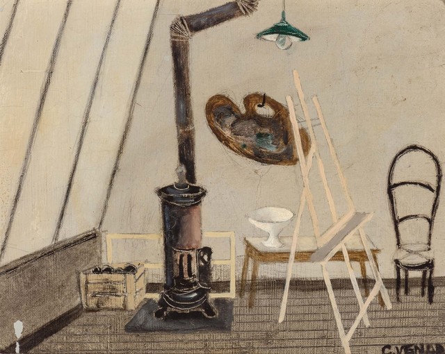 Claude Venard, ‘La Poele dans L'Atelier’, 1940, Painting, Oil on linen, Doyle