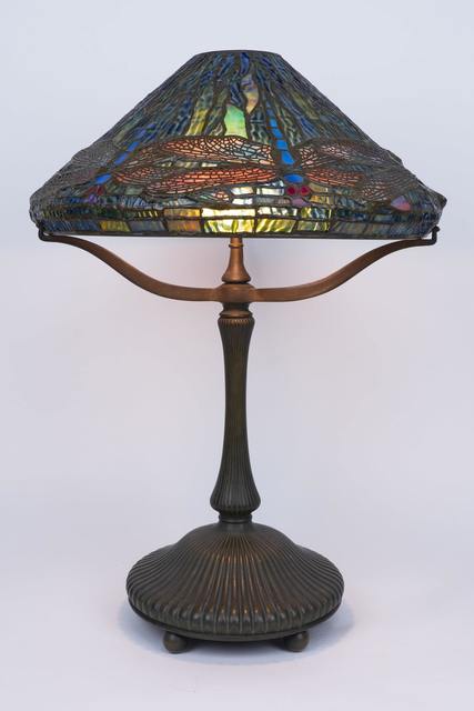 Tiffany Studios Bronze Dragonfly Table Lamp 16 Inch Artsy