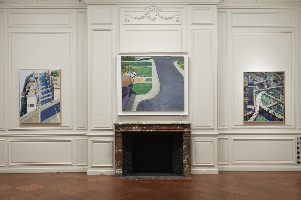 Left to Right:
Wayne Thiebaud, Ripley Ridge, 1977, Private Collection;
Richard Diebenkorn, Cityscape #4, 1963/66, Private Collection courtesy of Van Doren Waxter and Miles McEnery Gallery, New York;
Wayne Thiebaud, Urban Freeways, 1979, Private Collection;
Photo by Kent Pell, Art © Wayne Thiebaud / Licensed by VAGA, New York, NY, Art © Richard Diebenkorn Foundation Left to Right:
Wayne Thiebaud, Ripley Ridge, 1977, Private Collection;
Richard Diebenkorn, Cityscape #4, 1963/66, Private Collection courtesy of Van Doren Waxter and Miles McEnery Gallery, New York;
Wayne Thiebaud, Urban Freeways, 1979, Private Collection;
Photo by Kent Pell, Art © Wayne Thiebaud / Licensed by VAGA, New York, NY, Art © Richard Diebenkorn Foundation