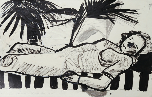 Joan Brown, ‘Model with Palms’, 1971, Anglim Gilbert Gallery