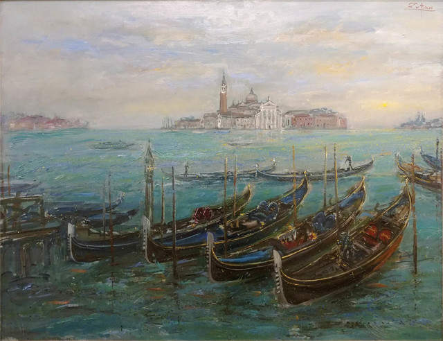 , 'Gondolas by San Marco, View to San Giorgio,' 2017, Galerie d'Orsay