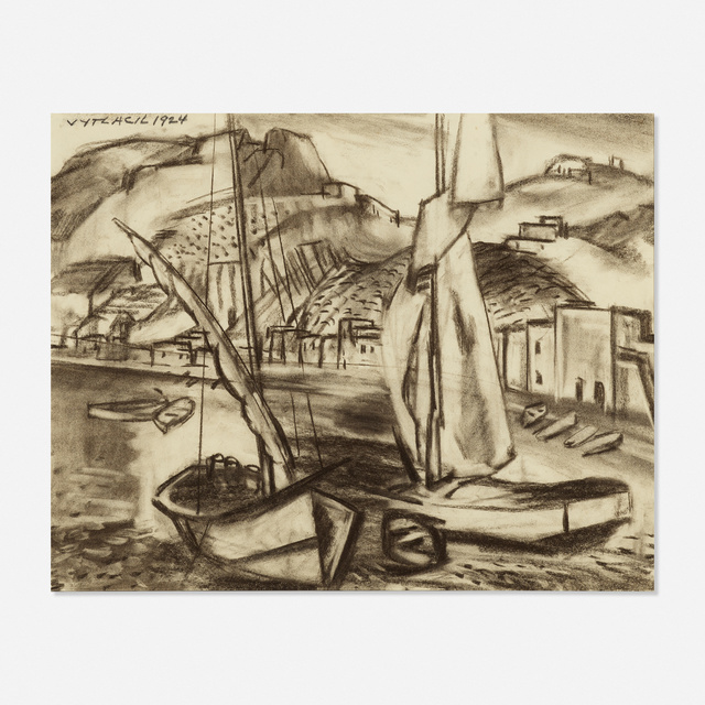Vaclav Vytlacil, ‘Untitled’, 1924, Drawing, Collage or other Work on Paper, Charcoal on paper, Rago/Wright