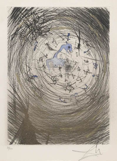 Salvador Dalí, ‘Sator’, 1968, Print, Original drypoint etching printed in black ink on cream paper. With hand-coloring added in gouache, Galerie d'Orsay