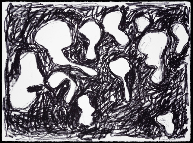 Jannis Kounellis, ‘Untitled’, 2009, Drawing, Collage or other Work on Paper, Oil stick on paper, Galleri Bo Bjerggaard