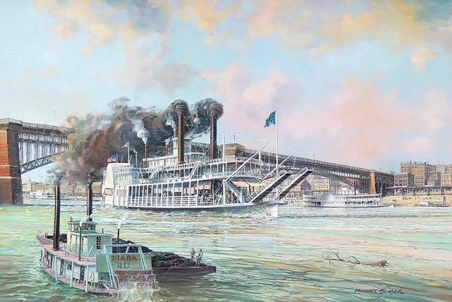 Michael Blaser, ‘St. Louis, Steamer, Alton, 1908’, 20th Century, The Illustrated Gallery