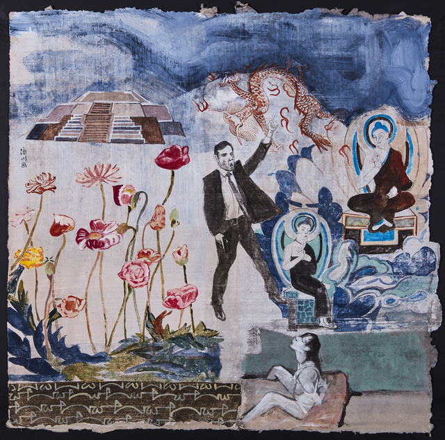Wang Haichuan, ‘Exhibition 展览’, 2017, Painting, Acrylic on Tibetan paper, Art+ Shanghai Gallery