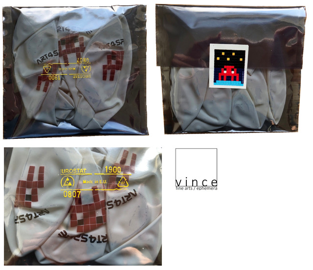 Invader, ‘"BALLOON ART 4- SPACE MIAMI", 2012, Limited Edition Balloons for Art Basel Miami Beach, Vacuumed Sealed, NEVER OPENED, One of the RAREST pieces from Invader.’, 2012, VINCE fine arts/ephemera