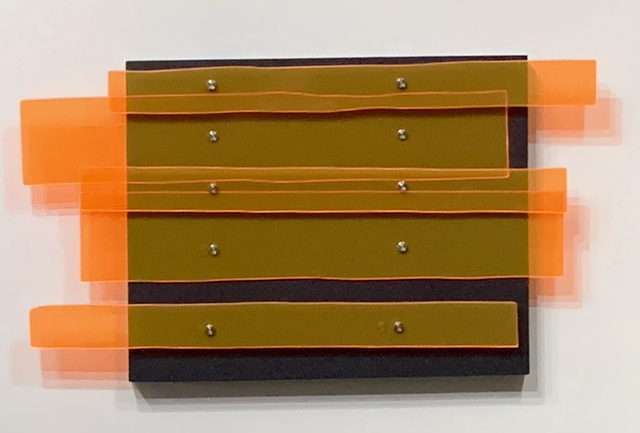 Curtis Taylor, ‘Wall Panels’, 2019, Sculpture, Grip tape, fluorescent acrylic, aluminum standoffs on wood panel, Dab Art