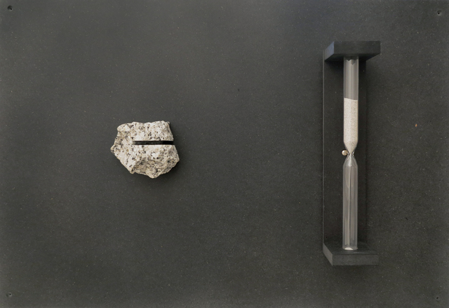 Cécile Beau, ‘Particules #34’, 2015, Mixed Media, Stone, hourglass, wood, 22,48m2