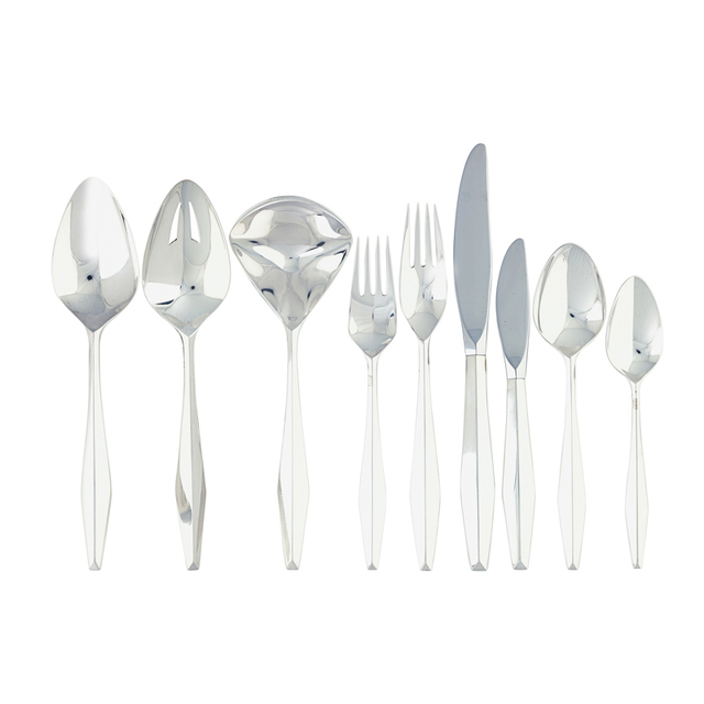 Gio Ponti, ‘137-piece sterling silver five-piece Diamond flatware set for twenty-four with twelve butter spreaders and five serving pieces, Taunton, MA’, Design/Decorative Art, Rago/Wright
