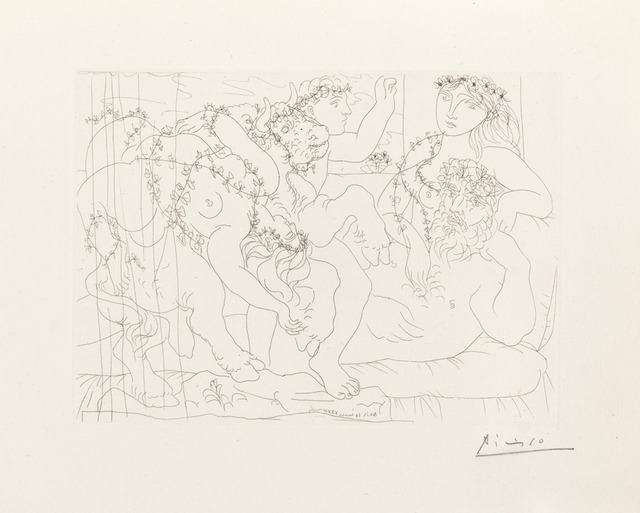 Pablo Picasso, ‘Sculptur, Garçon et Modèle avec un Groupe Sculpté Représentant le Rapt d’Europe’, March 30-1933, Print, Original etching printed in black ink on Montval laid paper bearing the “Vollard” watermark, Galerie d'Orsay