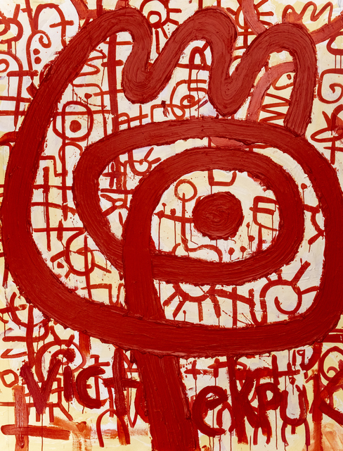 Victor Ekpuk, ‘Composition in Red 1 ’, 2019, Aicon Gallery