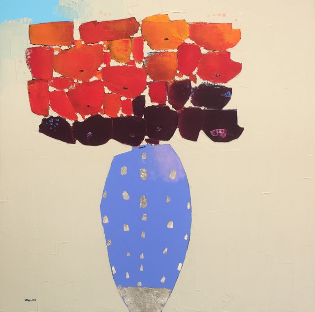 Trevor Mikula, ‘Periwinkle Vase’, 2018, Painting, Mixed Media, Shain Gallery