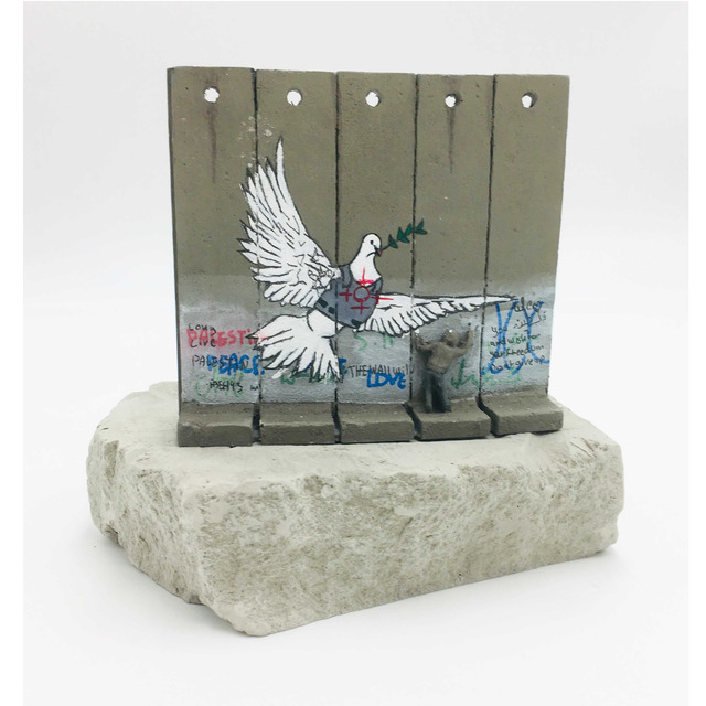 Banksy, ‘Walled Off Hotel - Wall Sculpture (Dove)’, 2018, Sculpture, Miniature concrete souvenir sculpture, hand-painted by local artists, Lougher Contemporary