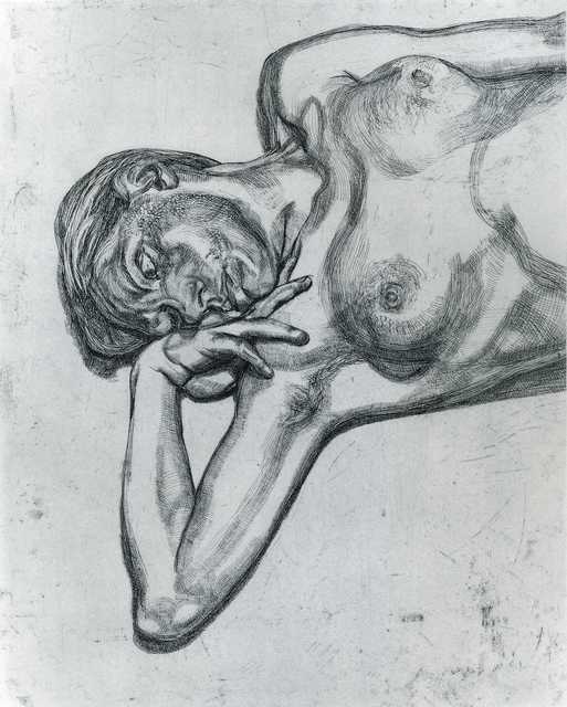 Lucian Freud, ‘Head and Shoulders of a Girl’, 1990, Print, Etching on Somerset Satin White paper, Browse & Darby