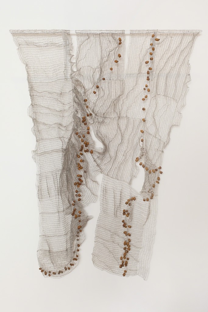Naomi Wanjiku Gakunga Encino 2010 stainless Steel wire and acorns 181 x 87cm Photo Jonathan Greet Image courtesy October Gallery London Naomi Wanjiku Gakunga Encino 2010 stainless Steel wire and acorns 181 x 87cm Photo Jonathan Greet Image courtesy October Gallery London