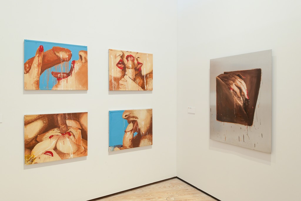 Installation view of “Marilyn Minter: Pretty/Dirty” at the Contemporary Arts Museum Houston, 2015. Photo: Paul Hester. © Contemporary Arts Museum Houston. Installation view of “Marilyn Minter: Pretty/Dirty” at the Contemporary Arts Museum Houston, 2015. Photo: Paul Hester. © Contemporary Arts Museum Houston.