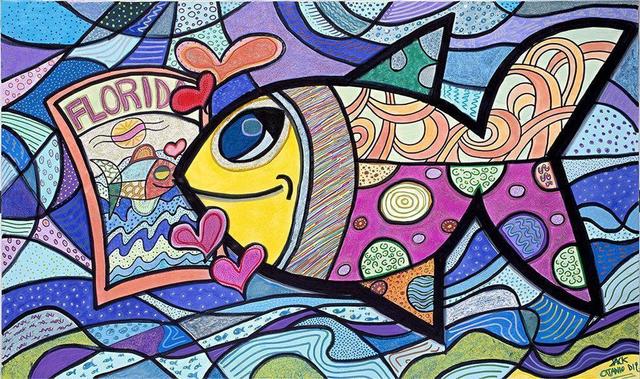 Jack Ottanio, ‘I love Florida’, 2020, Painting, Acrylic on canvas, SmART Coast Gallery