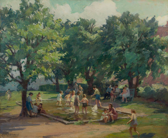Mabel Woodward, ‘Afternoon at the Playground’, 19th -20th Century, Painting, Oil on canvas, Vose Galleries