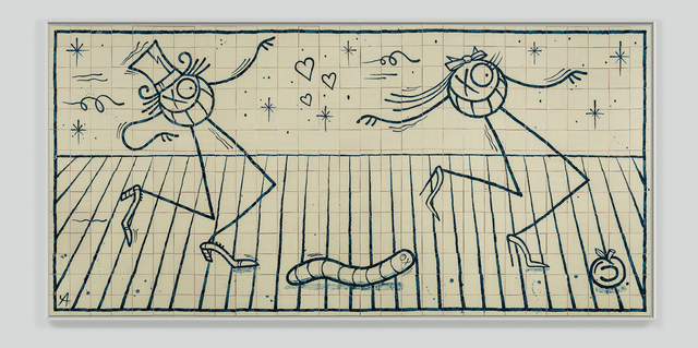 André Saraiva, ‘“Mr. Adam and Mrs. Eve”’, 2018, Mixed Media, Hand-painted tiles, Underdogs Gallery
