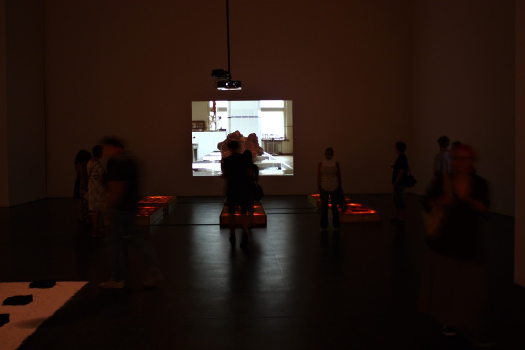 Fragment of the exhibition with installation "Horizontal". Photography by Povilas Ramanauskas. Fragment of the exhibition with installation "Horizontal". Photography by Povilas Ramanauskas.
