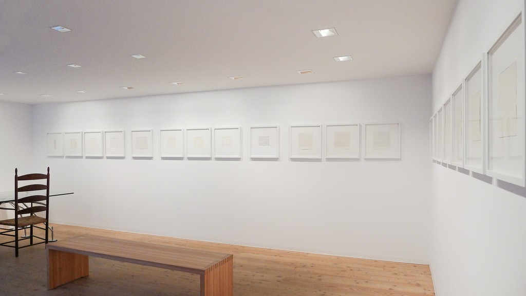 ANTONIO CALDERARA - Landscapes, Abstracts and Epigrams. Installation view of Stefan Hildebrandt Gallery, St. Moritz / Switzerland ANTONIO CALDERARA - Landscapes, Abstracts and Epigrams. Installation view of Stefan Hildebrandt Gallery, St. Moritz / Switzerland