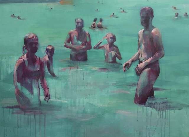 Oda Tungodden, ‘The Bathers’, 2019, Painting, Oil and acrylic on canvas, 99 Loop Gallery