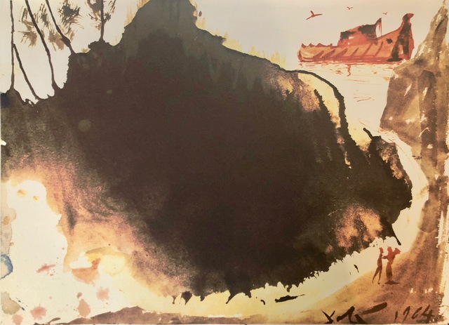 Salvador Dalí, ‘Flood Waters Over The Earth, 'Aquae Diluvii Super Terram', Biblia Sacra’, 1967, Mixed Media, Original Lithograph, Inviere Gallery