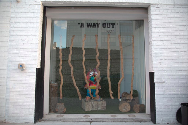 Window Installation featuring JP The Money Bear and wood work done by Mike at Verde Flowers, Bronx, NY. Window Installation featuring JP The Money Bear and wood work done by Mike at Verde Flowers, Bronx, NY.