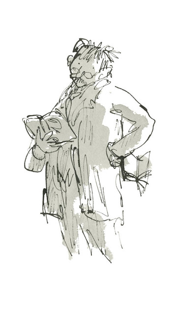 Quentin Blake, ‘Constant Readers #10’, 2019, Drawing, Collage or other Work on Paper, Pen, Ink and Watercolour, Shapero Modern