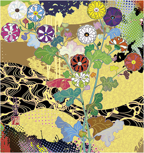 Takashi Murakami, ‘Korin, The Time of Celebration’, 2015, Print, Offset lithograph with cold stamp and spot varnishing on smooth wove paper, Upsilon Gallery