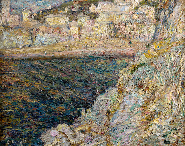 Emilio Boggio, ‘Sunset in the Seine’, 1969, Painting, Oil on Canvas, Queen Fine Arts