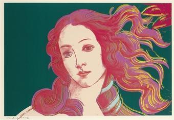 Andy Warhol - Details of Renaissance Paintings: Sandro Botticelli, Birth of Venus, 1482: one plate (F. & S. 316)