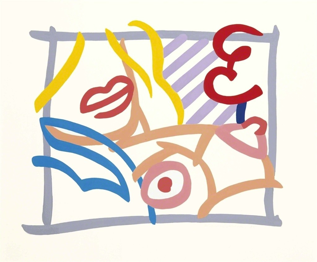 Tom Wesselmann - Study For Bedroom Blonde With Lavender Wallpaper